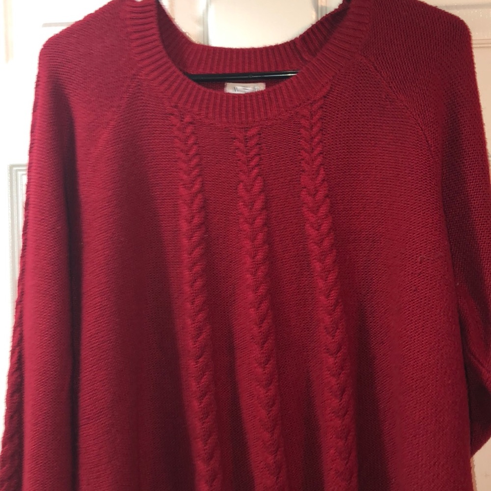oversized red sweater